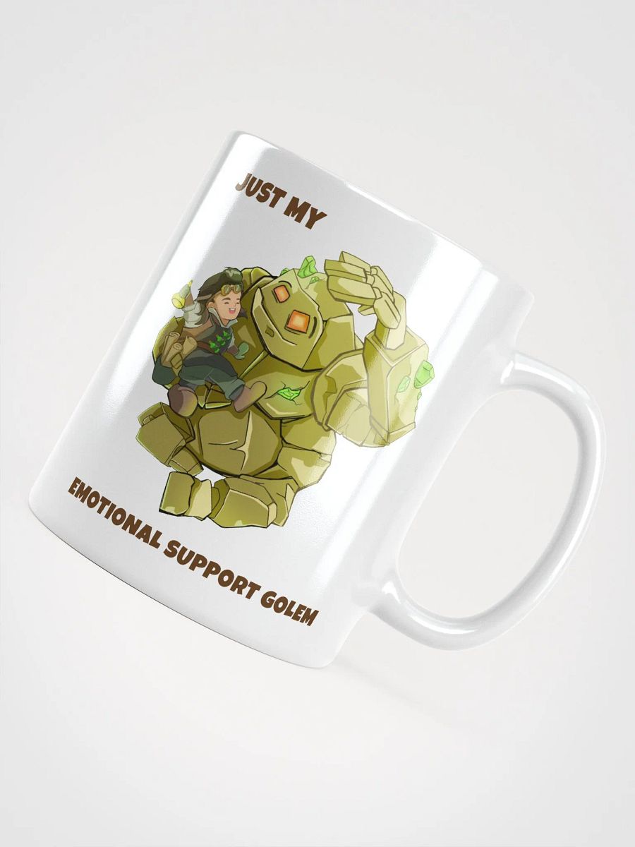 Emotional support Golem & Alchemist white ceramic mug 11oz 15oz 20oz for gamers, scientists, and chemists product image (4)