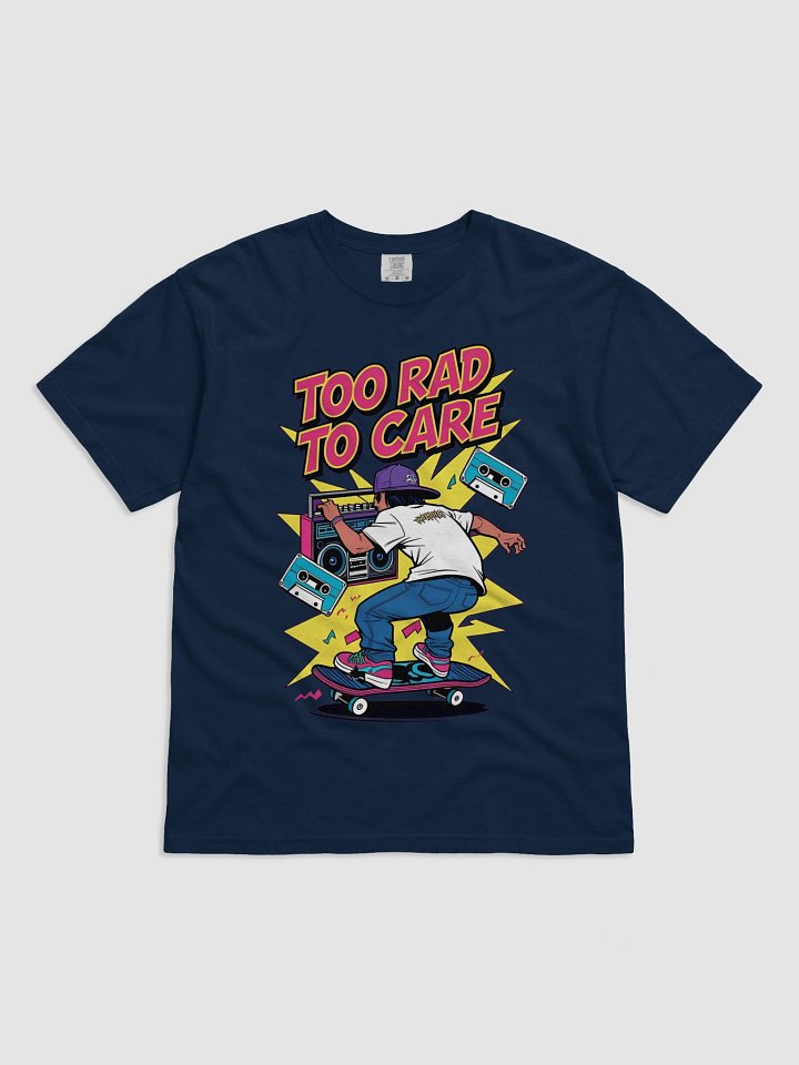 Too Rad To Care 90s Skateboard Graphic Tee product image (4)