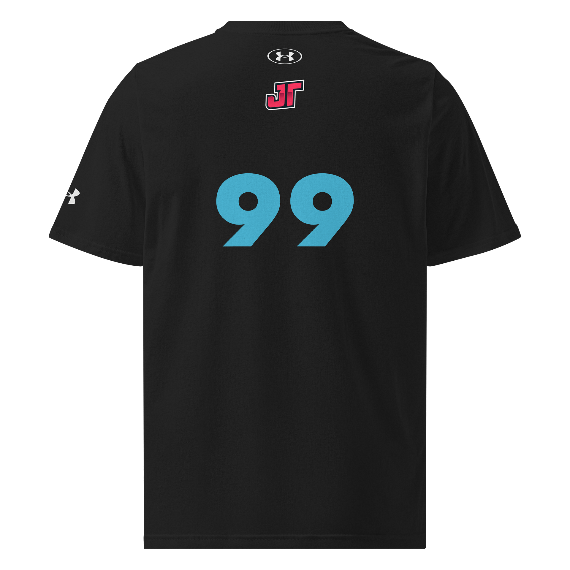 Whimsical Blue Dolphin Athletic T-Shirt product image (4)