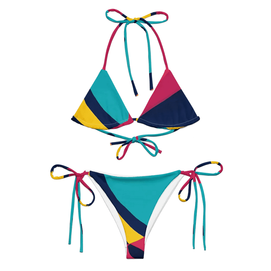 Abstract Lithographic Pattern Design String Bikini - V10 product image (6)