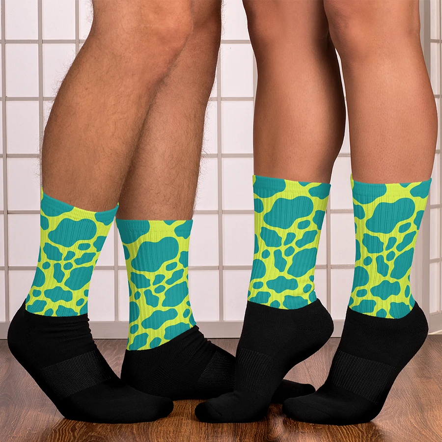 Cow Print Socks - Green product image (8)