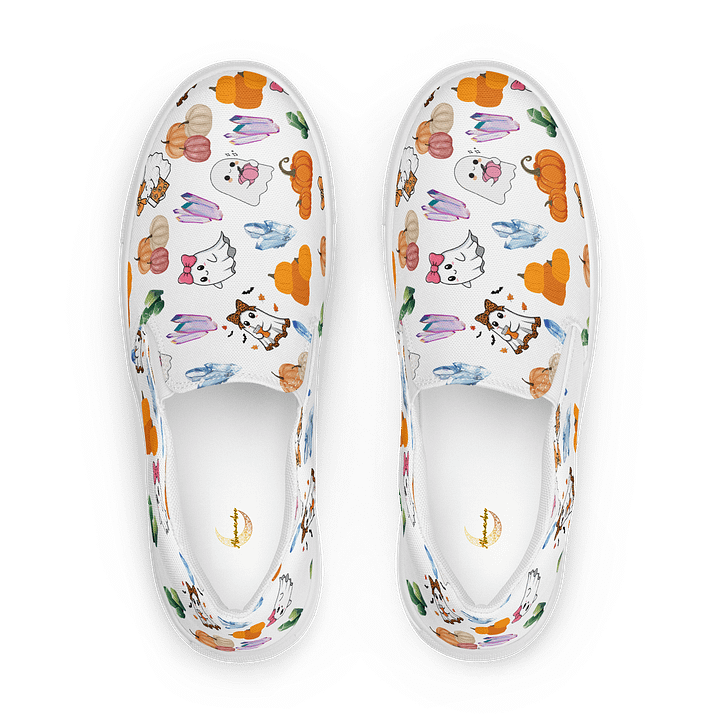 Cartoon Halloween Canvas Slip-Ons product image (1)