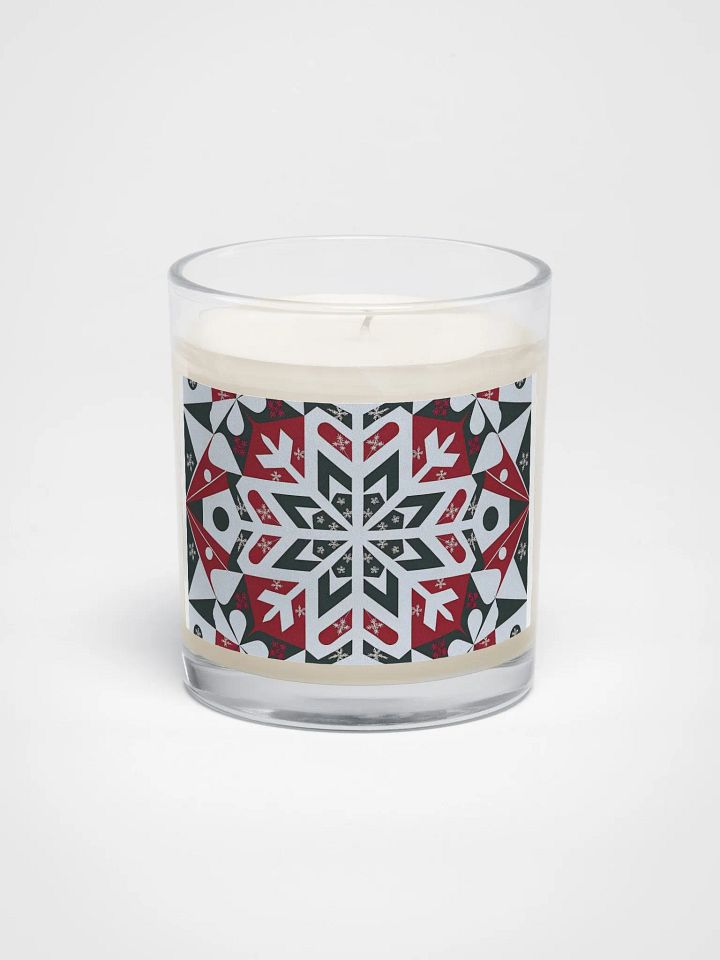 Snowflake patterned Soy Wax Candle product image (1)