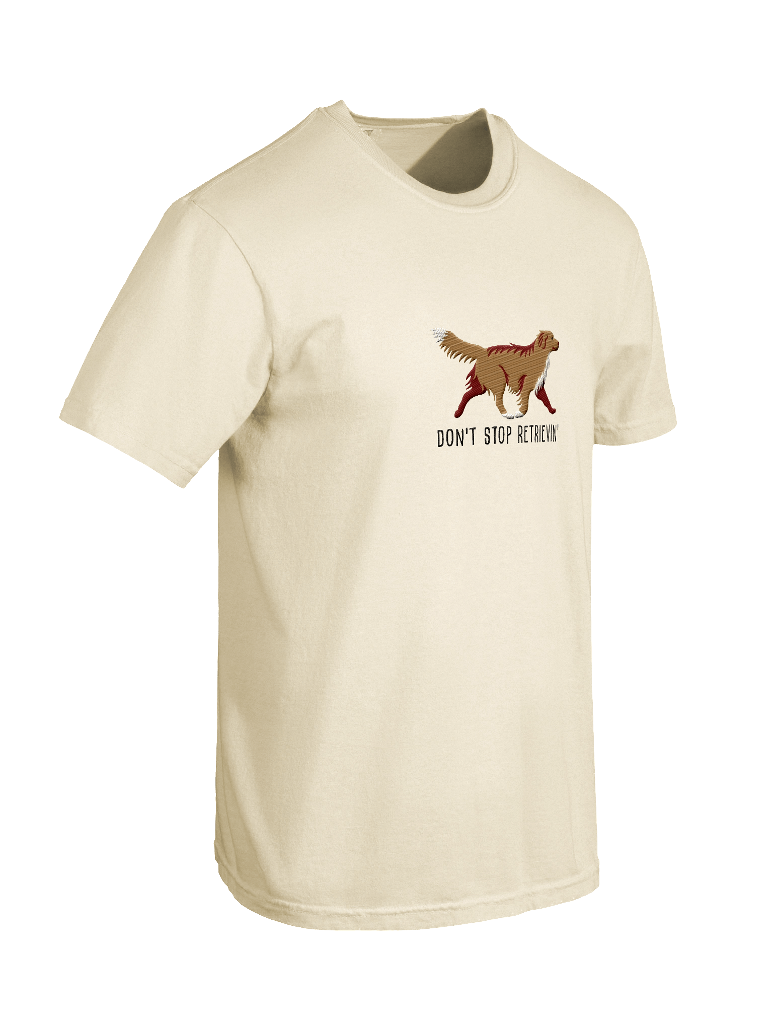 Don't Stop Retrievin' T-Shirt(Embroidered) of a Nova Scotia Duck Tolling Retriever(Tan) product image (48)