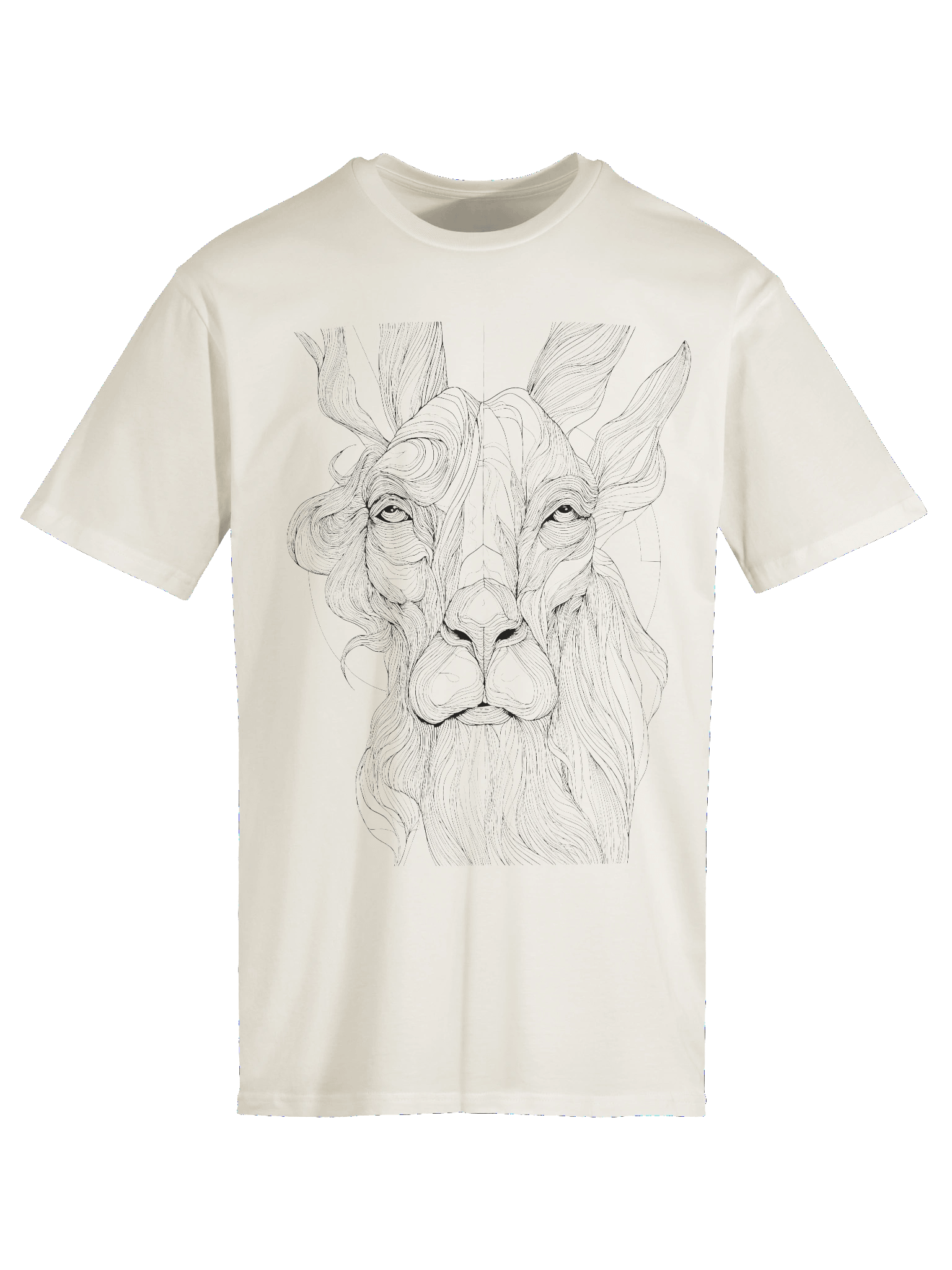 Guardian of the Wild – Sacred Goat Line Art Tee product image (10)