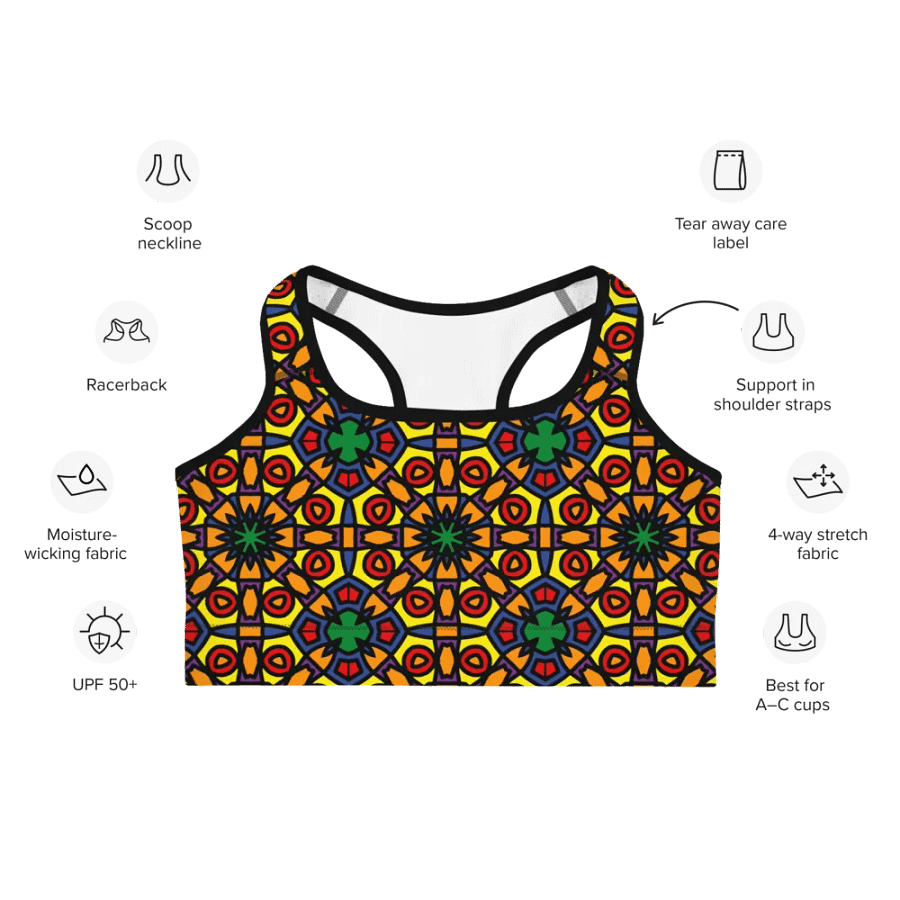 Pride Abstract (1) - Sports Bra product image (7)