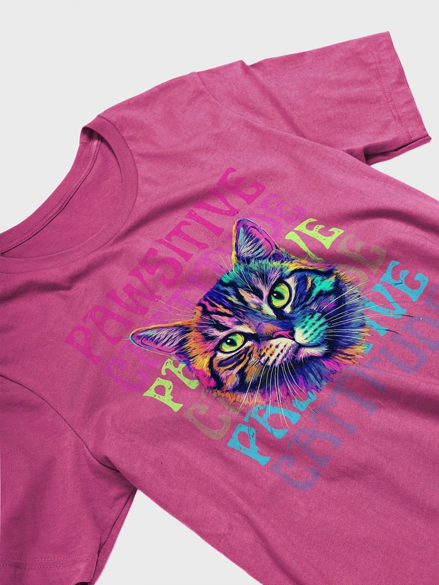 Pawsitive Cattitude Cat Motif - t-shirt product image (9)