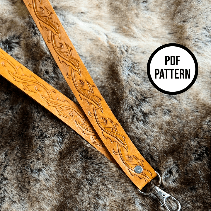 Leather Legolas Lanyard - PDF Pattern for Leather product image (1)