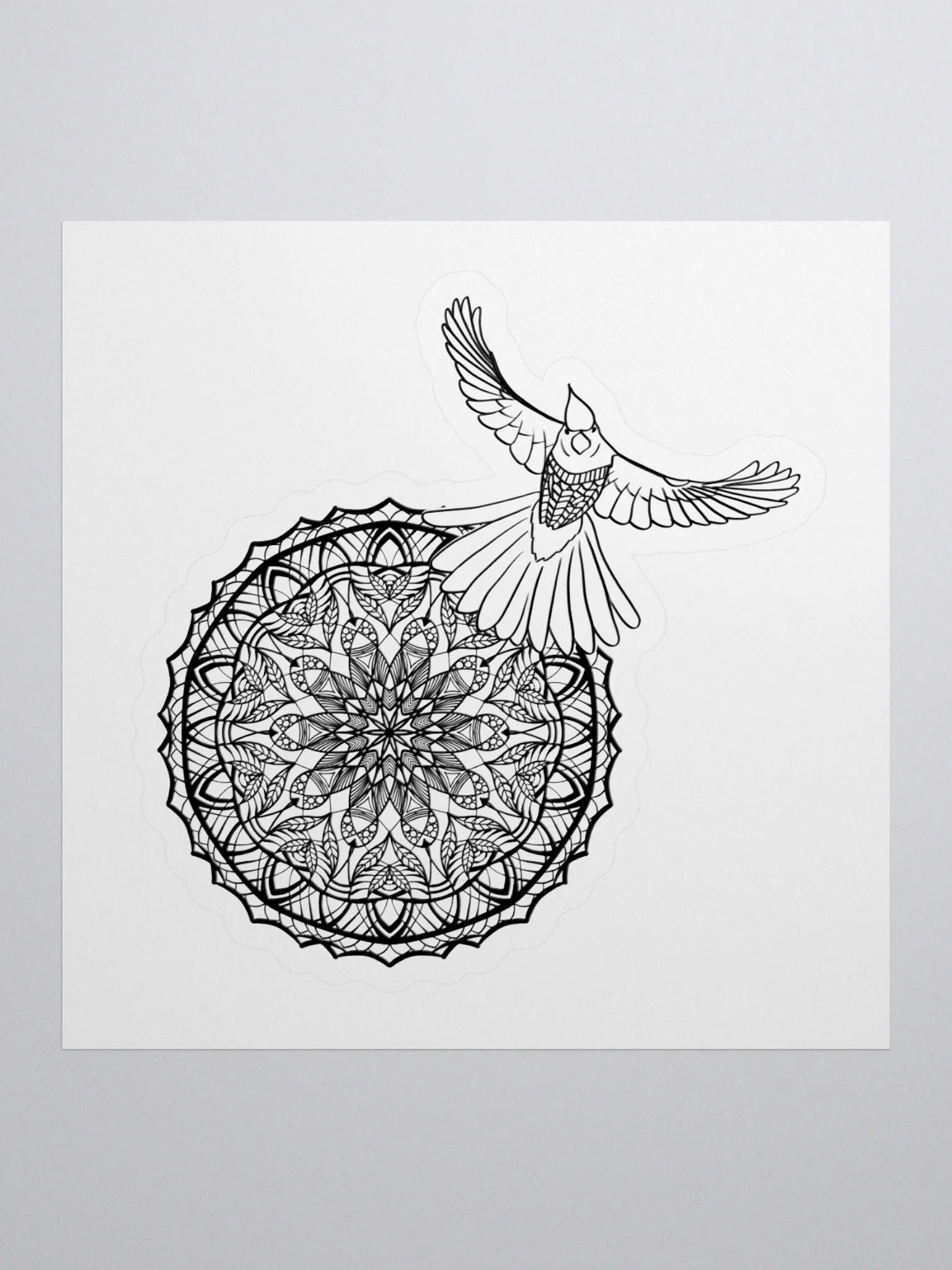 Mandala Bird Kiss Cut Stickers product image (2)
