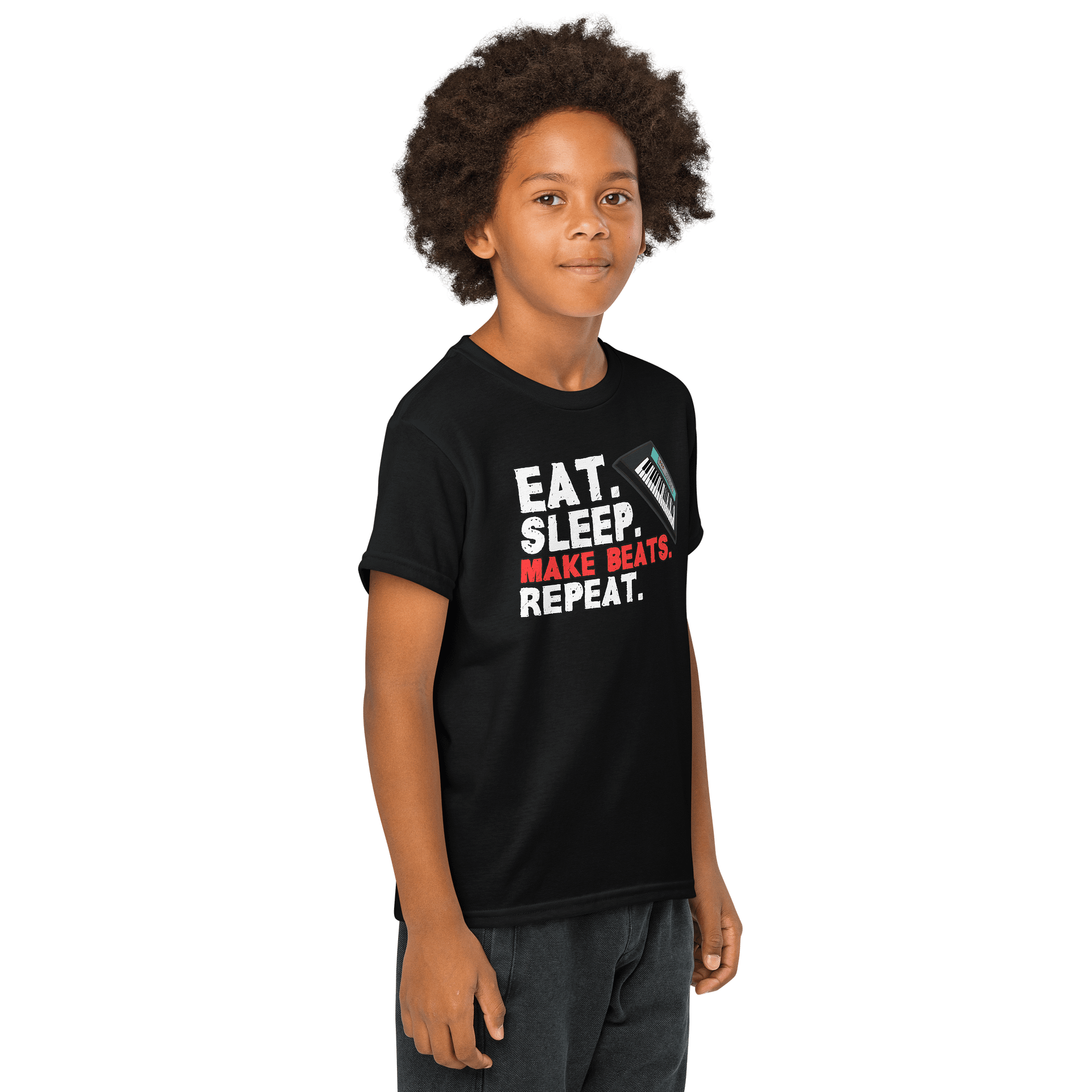 Eat. Sleep. Make Beats. Repeat. Funny T-Shirt For Kids product image (12)