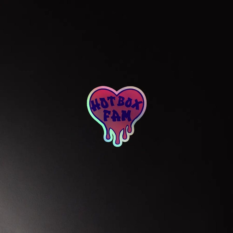 HOT BOX FAM SOLID PINK & BLUE LOGO STICKER product image (4)