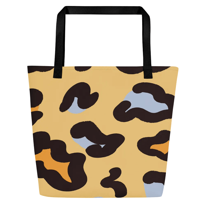 All-Over Print Large Tote Bag w/ Pocket - Leopard product image (1)