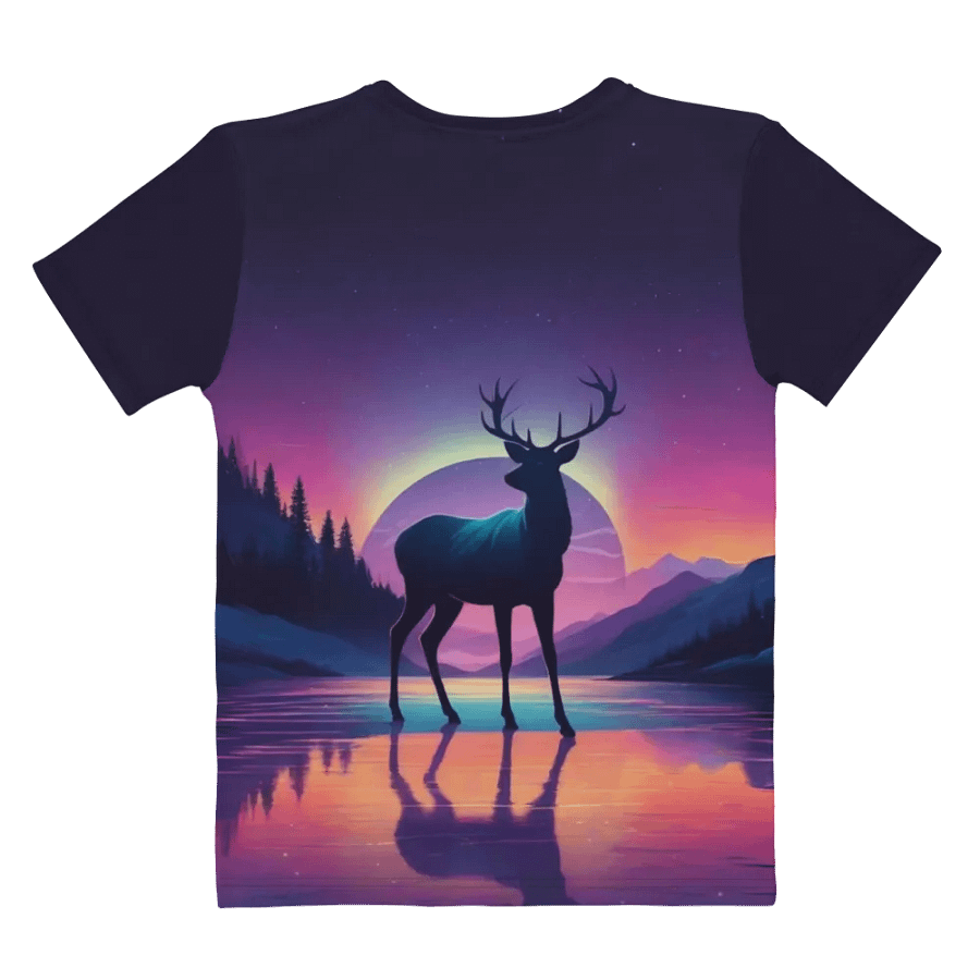 Deer at Sunset in the Wild All Over Print T-shirt product image (9)