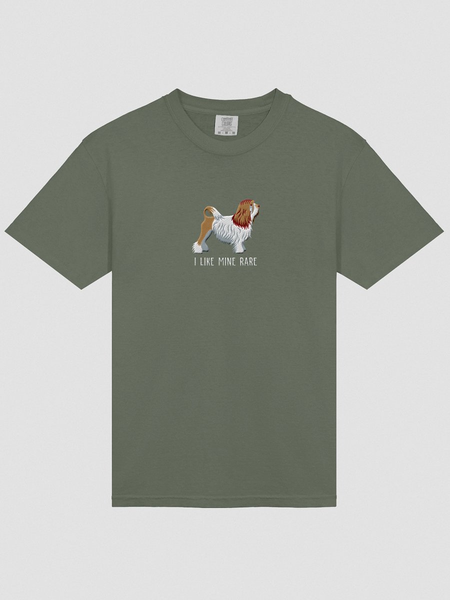 I Like Mine Rare T-Shirt(Embroidered) of a Lowchen(Brown & White) product image (33)