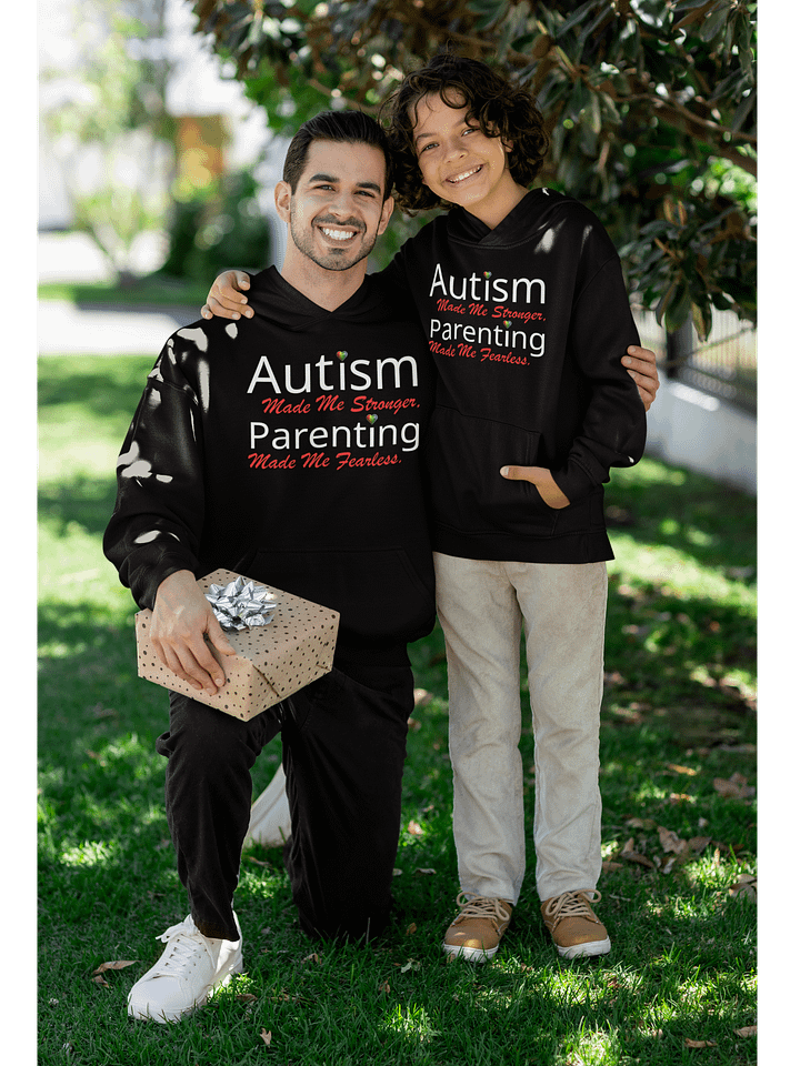 Autism Made Me Stronger. Parenting Made Me Fearless Gildan Hoodie product image (1)