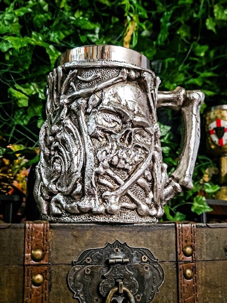 The Armored Kingdom Ironbone Silver Skull Brew Mug product image (3)