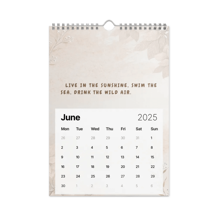 FLORAL INSPIRATIONAL QUOTES WALL CALENDAR 2025 product image (8)