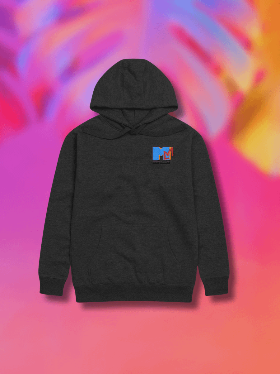 Retro Music Embroided Hoodie - Blue product image (5)
