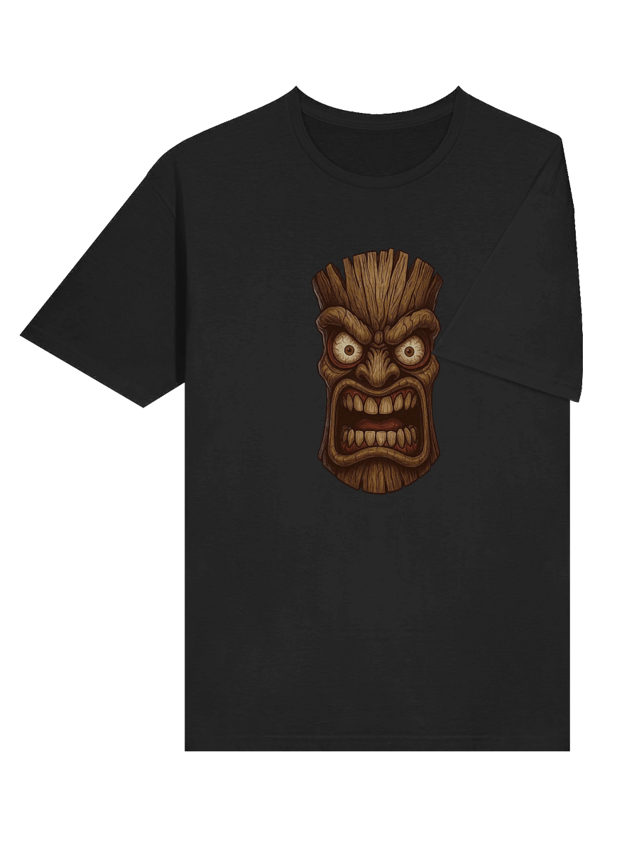 Intense Expression Tiki Wooden Mask T-Shirt product image (3)