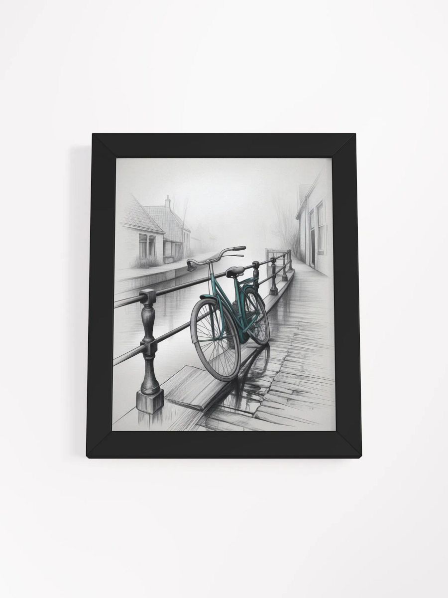 Misty Canal Bicycle Serenity Poster product image (2)