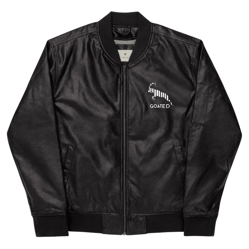 GOATED® Faux Leather Bomber Jacket product image (1)