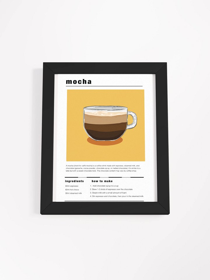 Framed Mocha Coffee Print product image (1)