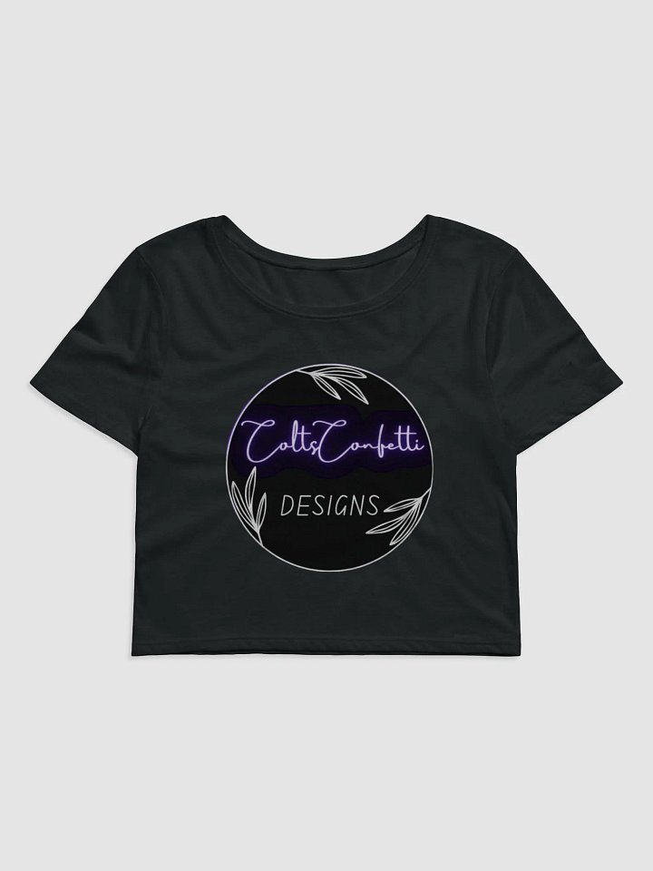 COLTS CONFETTI DESIGN BRANDED CROP TOP product image (1)