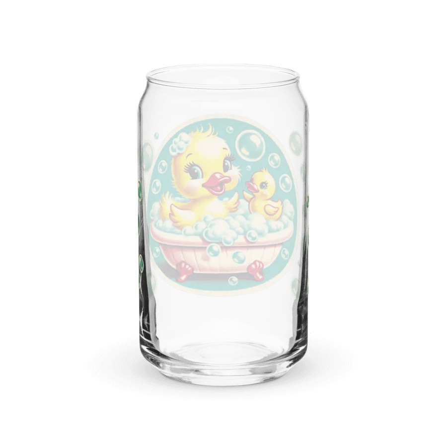 Ducky in a Bubble Bath Glass with Optional Lid and Straw product image (38)