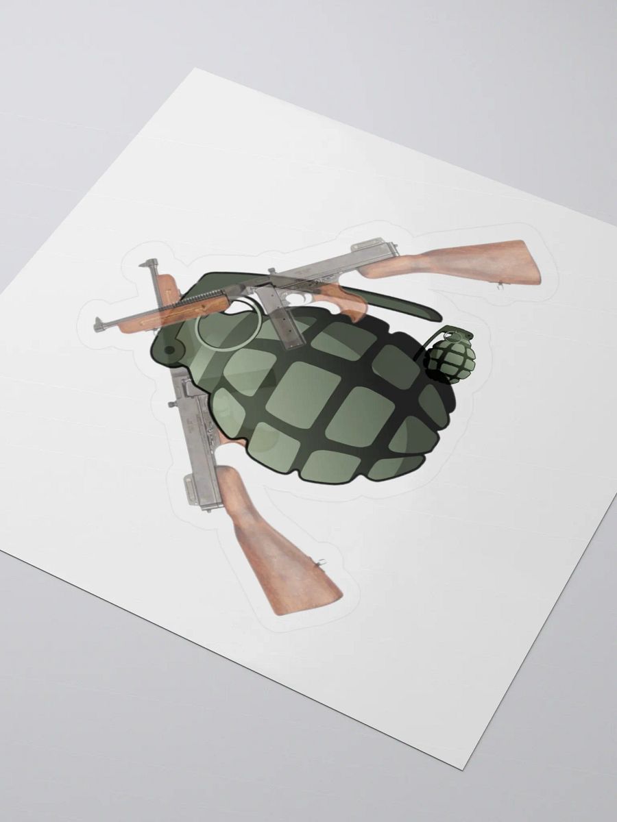 Crossed Arms Grenade Kiss Cut Stickers product image (3)