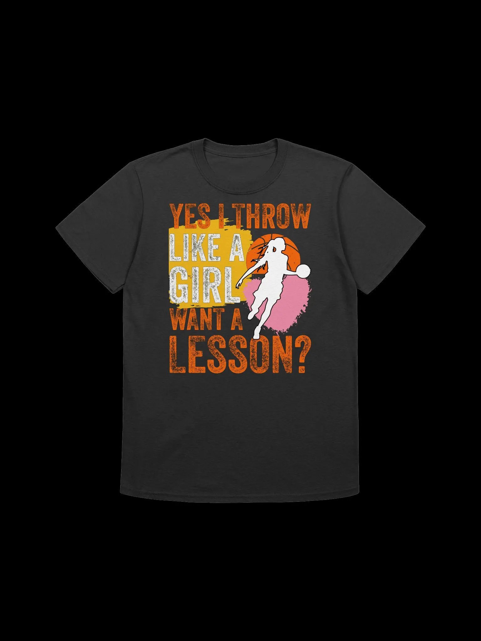 Yes, I Throw Like a Girl-Empowering Basketball Design T-Shirt product image (2)