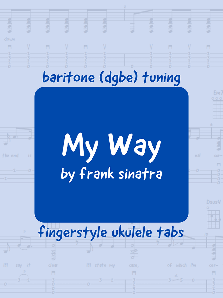 Frank Sinatra - My Way (uke tabs) product image (1)