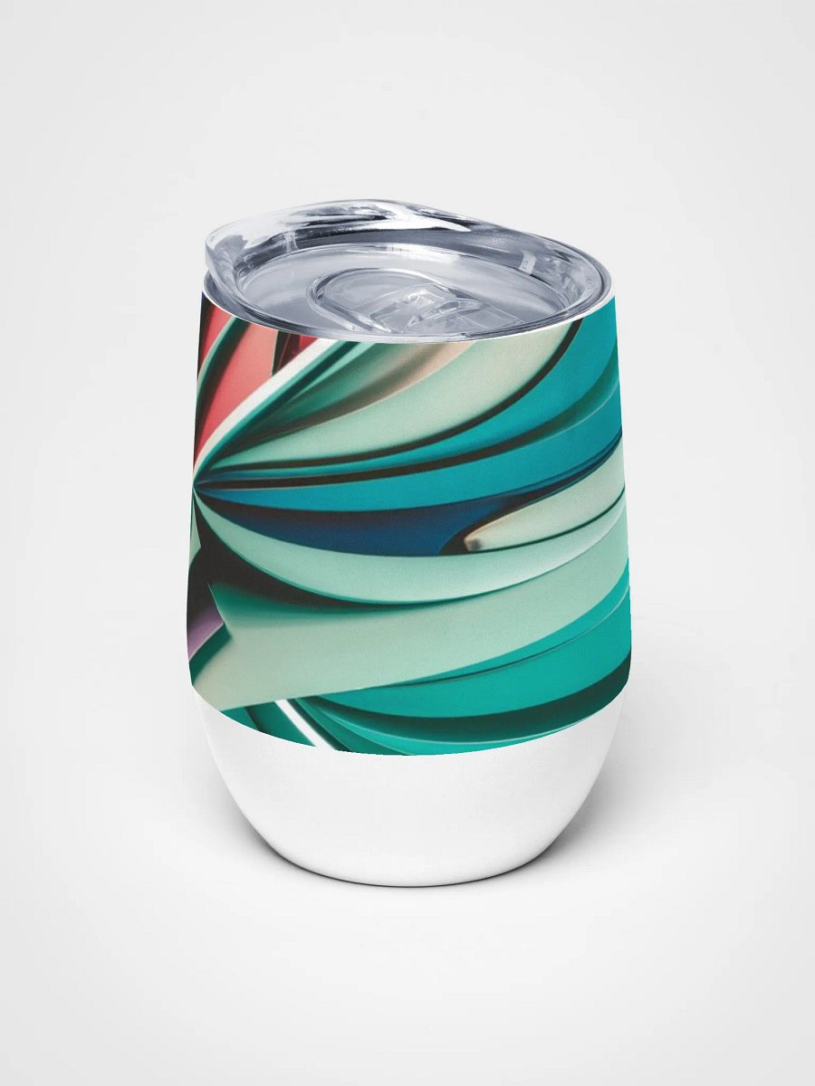 Personalised Abstract Art Wine Tumbler - Insulated Stainless Steel with Lid product image (5)