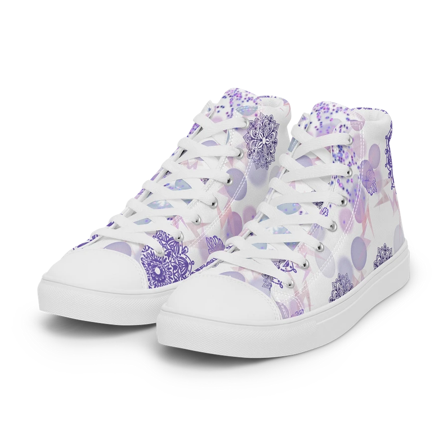 Lilac Mandala Lace Up Womens Shoes product image (43)