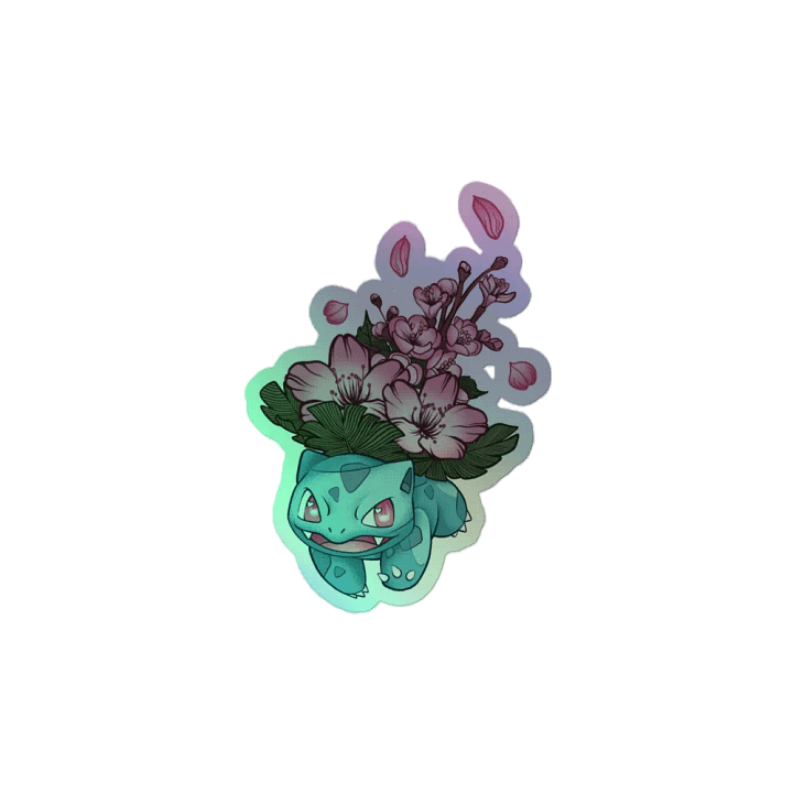 "Blossoming Ivysaur" Holographic Sticker product image (2)
