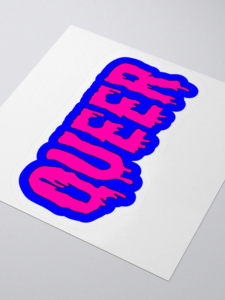 Creepy Queer Sticker, Cotton Candy Color Blue Hot Pink Pride Art product image (3)