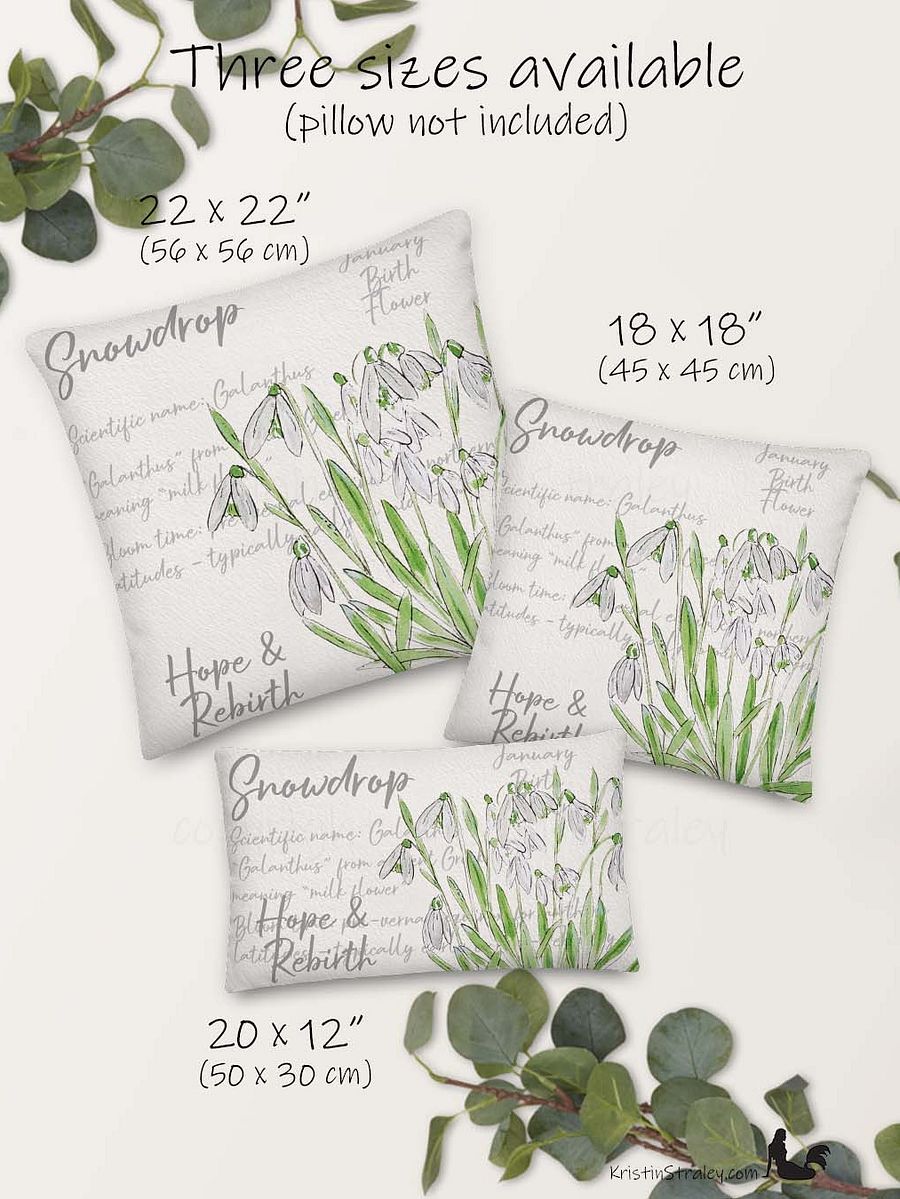 Snowdrop Flowers Premium Pillow Case product image (1)