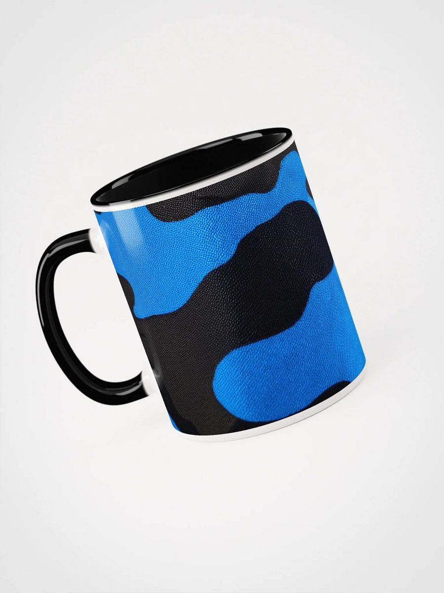 Ceramic Mug with Color inside black and blue camo product image (12)