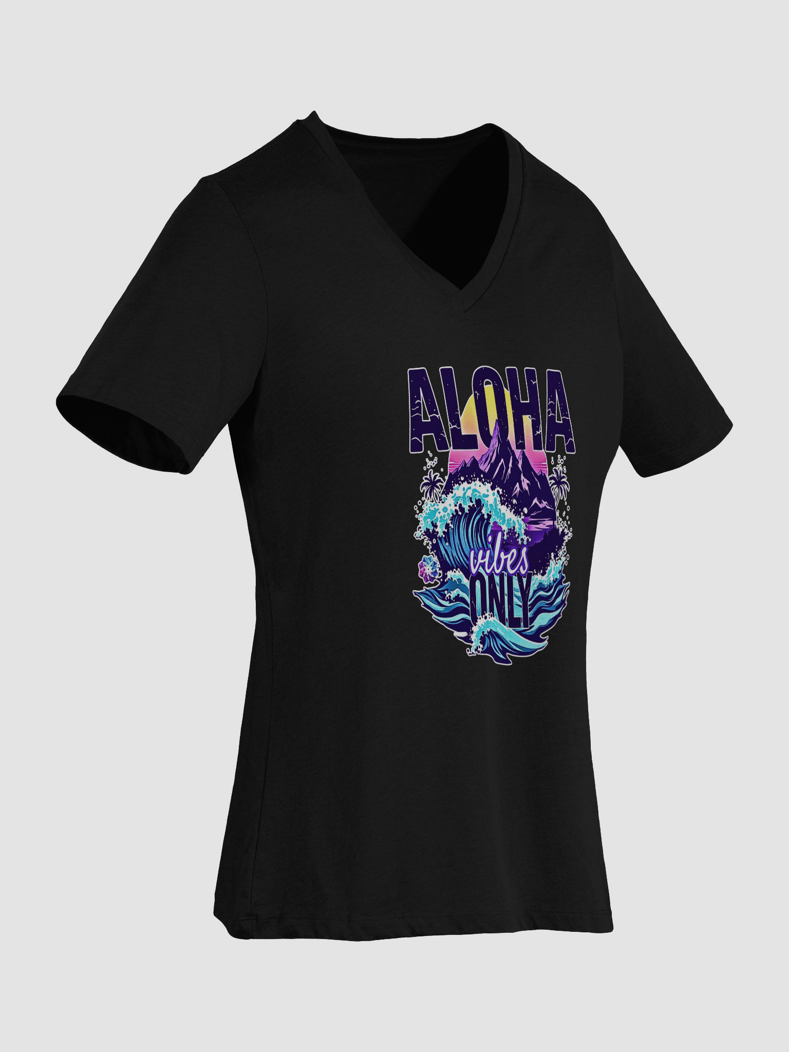 Shaka Aloha Vibes Women's V-Neck Tee product image (39)
