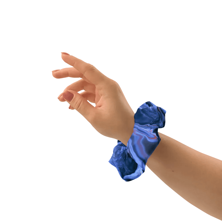 Blue Abstract Art All-Over Print Scrunchie product image (3)