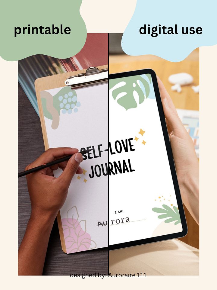 Self-Love Journal | Printable + Digital | 31 Days | Daily Affirmations + Tracker + Planner product image (2)