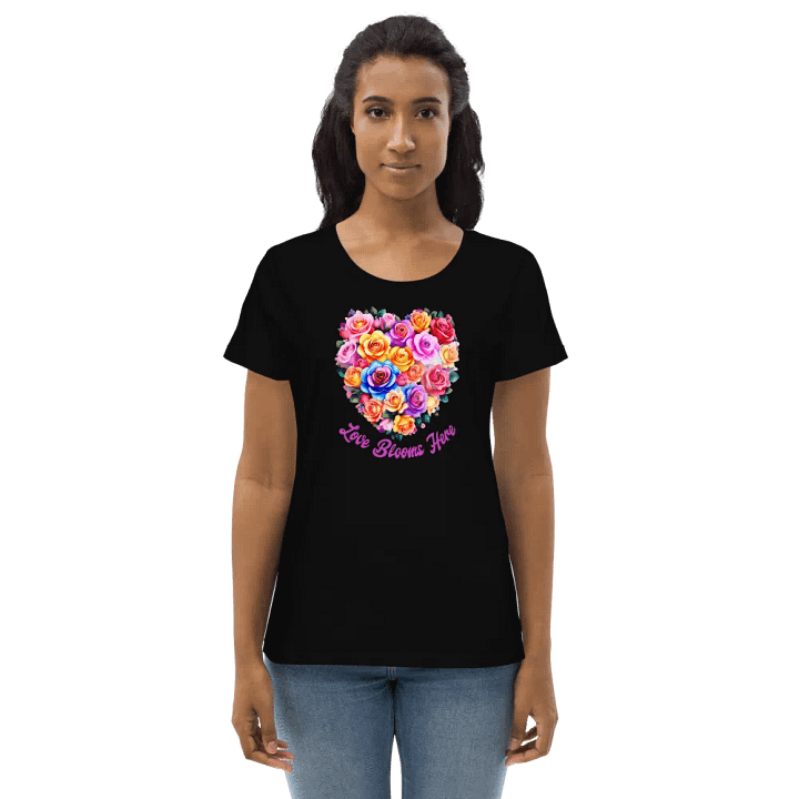 Blossoming Romance: Love Blooms Here Women's Fitted Tee product image (2)