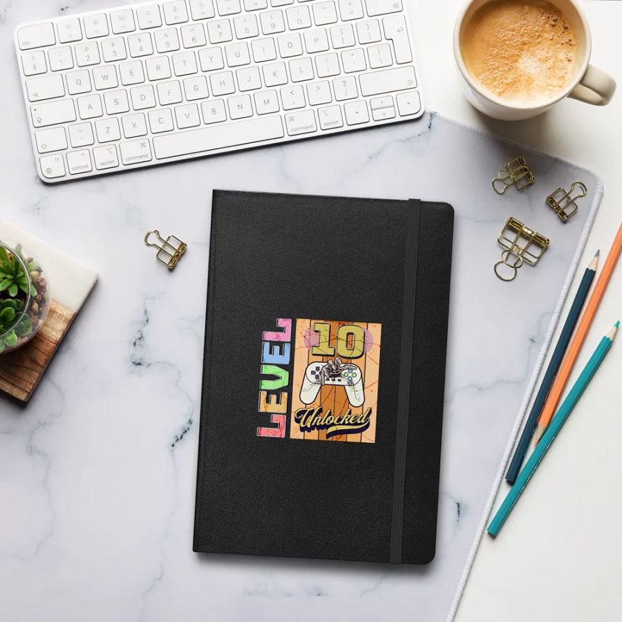 Level 10 Unlocked Gaming Milestone Hardcover Notebook product image (7)