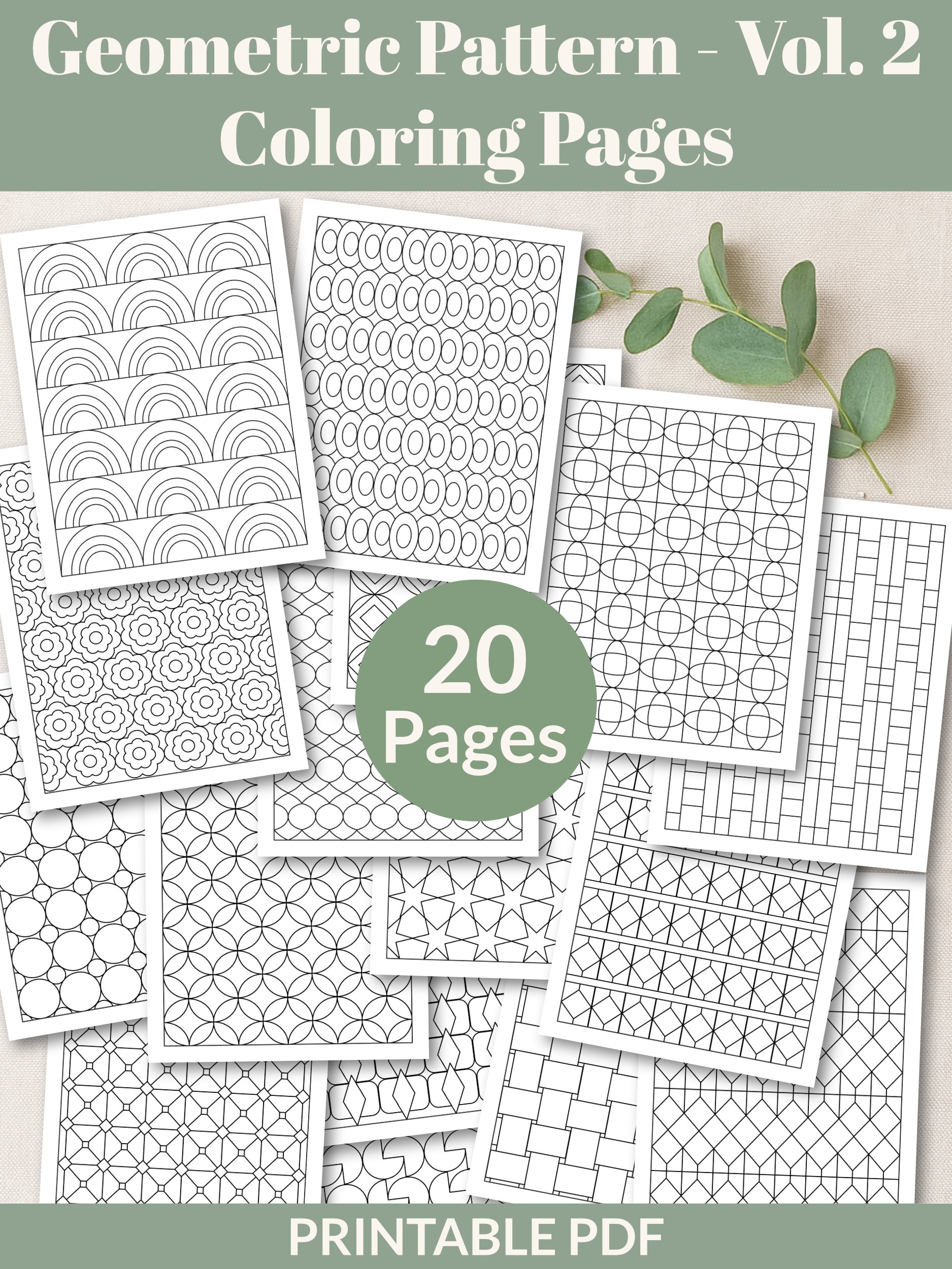 Geometric Patterns Coloring Pages Volume 2 – Printable Set of 20 product image (6)
