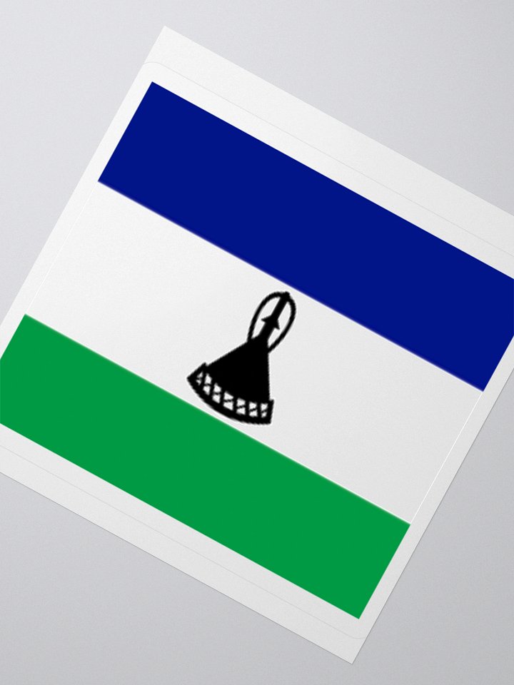 Lesotho Flag Sticker | Mokorotlo Hat Design | Durable Vinyl | 3 Sizes product image (6)