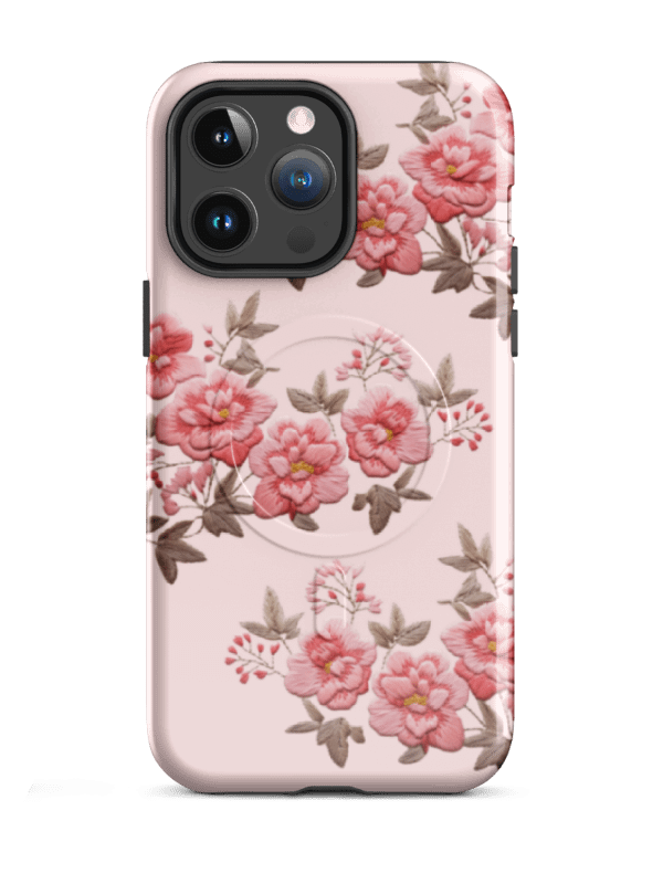 Summer Garden Pink Mag Safe Phone Case for iPhone® with Embroidery Effect product image (1)