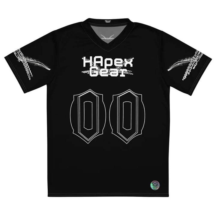 Capital HELAIN - Black - Recycled Unisex Sports Jersey - White HApex Gear Black Logo product image (2)
