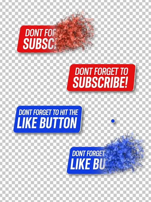 Don’t Forget to Subscribe & Like green screen + MOV Animation product image (2)