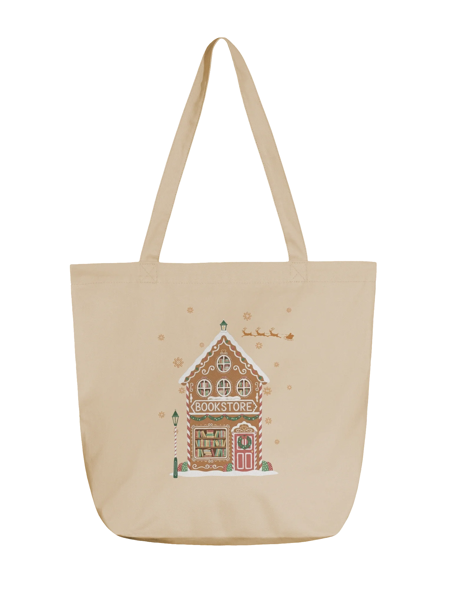 Cozy Gingerbreak Bookstore Tote Bag product image (2)