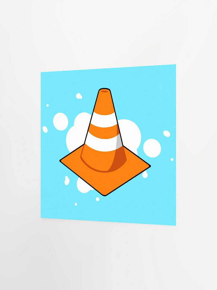 Traffic Cone Splatter Matte Poster Print product image (2)