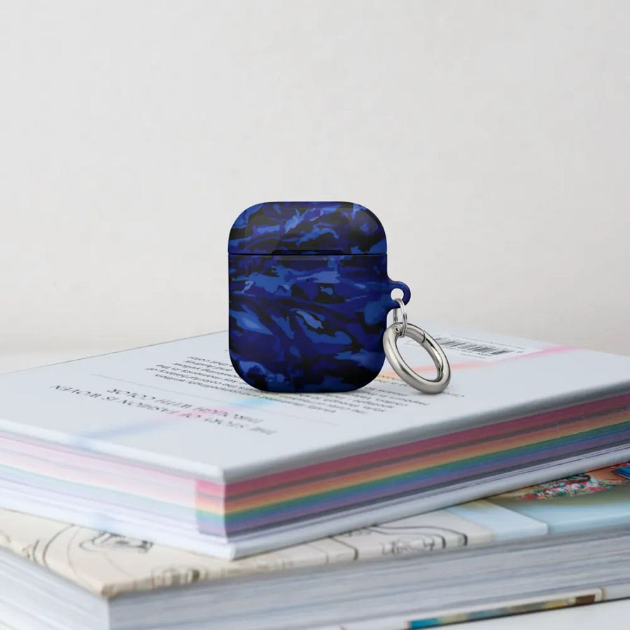 Dark Blue Camo AirPod Case product image (15)